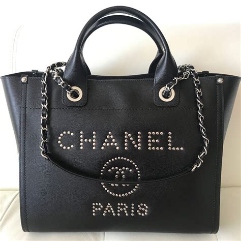 chanel leather deauville tote small|chanel deauville large tote bag.